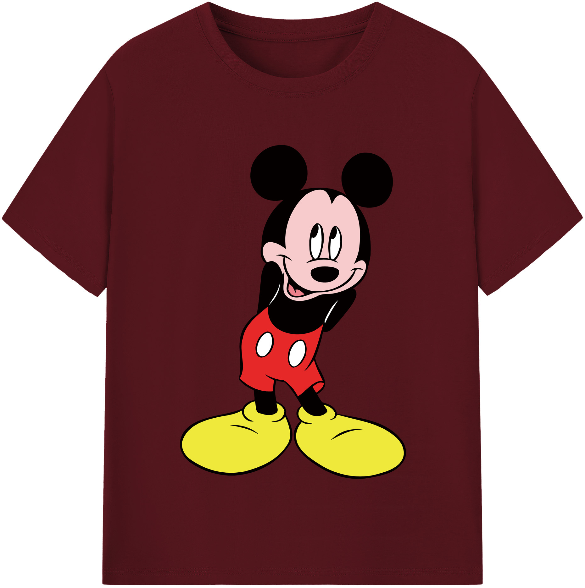 （画像用） ミッキーマウス Mickey Mouse 綿100％半袖Tシャツ（フロントプリント）